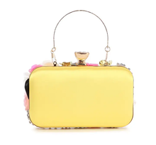 Load image into Gallery viewer, Raised Flowers Beaded Evening Bag
