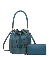 Load image into Gallery viewer, The Bucket Draw String Hobo -Shoulder Bag with Wallet
