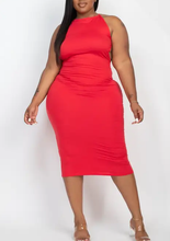 Load image into Gallery viewer, Plus Size Open Back Crisscross Maxi Fashion Dress
