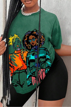 Load image into Gallery viewer, Printed Round Neck Casual Short Sleeve T Shirt
