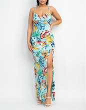 Load image into Gallery viewer, Crossed Back Hawaiian Maxi Dress
