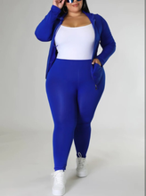 Load image into Gallery viewer, Zip Up Front Hoodies and Leggings Set
