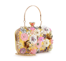 Load image into Gallery viewer, Raised Flowers Beaded Evening Bag
