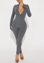 Load image into Gallery viewer, Front Zipper Mock Neck Seamless Jumpsuit

