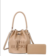 Load image into Gallery viewer, The Bucket Draw String Hobo -Shoulder Bag with Wallet
