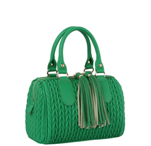 Load image into Gallery viewer, Chevron Quilted Tassel Zipper Boston Bag Satchel
