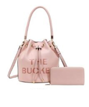 Load image into Gallery viewer, The Bucket Draw String Hobo -Shoulder Bag with Wallet
