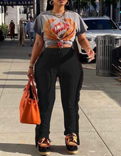Load image into Gallery viewer, Fringe Slim Stretchy Ruched Waist Pants
