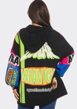 Load image into Gallery viewer, Racing Print Oversized Sweater
