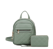 Load image into Gallery viewer, Fashion Quilted 2 in 1 Backpack
