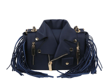 Load image into Gallery viewer, Motorcycle Jacket Fringe Crossbody Bag Satchel
