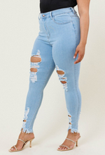 Load image into Gallery viewer, Plus Rew Edges Skinny Jeans
