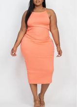 Load image into Gallery viewer, Plus Size Open Back Crisscross Maxi Fashion Dress

