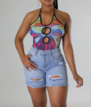 Load image into Gallery viewer, Frayed Hem Denim Shorts
