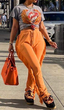 Load image into Gallery viewer, Fringe Slim Stretchy Ruched Waist Pants
