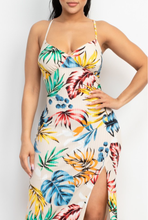 Load image into Gallery viewer, Crossed Back Hawaiian Maxi Dress
