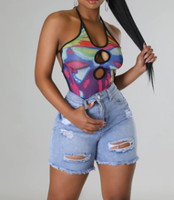 Load image into Gallery viewer, Frayed Hem Denim Shorts
