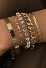 Load image into Gallery viewer, Gold Stacking Chain Link Bracelet Set
