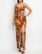 Load image into Gallery viewer, Crossed Back Hawaiian Maxi Dress
