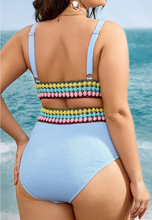 Load image into Gallery viewer, Plus Size High Waist Split Swimsuit
