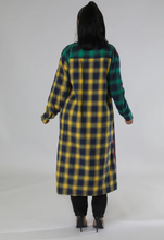 Load image into Gallery viewer, Color Block Plaid Long Shirts
