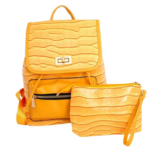 Load image into Gallery viewer, Backpack Croc Flap Bag Set For Women
