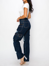 Load image into Gallery viewer, High rise cargo Jean

