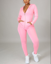 Load image into Gallery viewer, Zip Up Front Hoodies and Leggings Set
