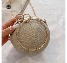 Load image into Gallery viewer, Diamond Studded Spherical Evening Bag Clutch
