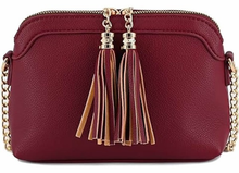 Load image into Gallery viewer, Tassel Small Crossbody Bag with Chain Strap
