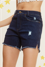 Load image into Gallery viewer, High Rise Mineral Washed Colored Denim Shorts
