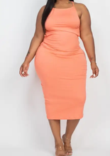 Load image into Gallery viewer, Plus Size Open Back Crisscross Maxi Fashion Dress
