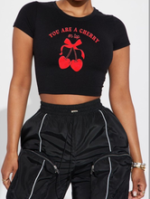 Load image into Gallery viewer, Your are a cherry Seamless Crop Top
