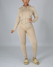 Load image into Gallery viewer, Zip Up Front Hoodies and Leggings Set

