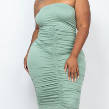 Load image into Gallery viewer, Ruched Tube Dress

