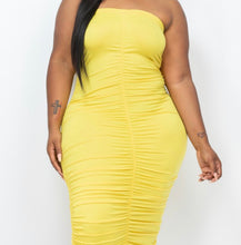 Load image into Gallery viewer, Ruched Tube Dress
