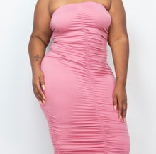 Load image into Gallery viewer, Ruched Tube Dress
