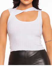 Load image into Gallery viewer, CUTOUT-KNIT TANK TOP
