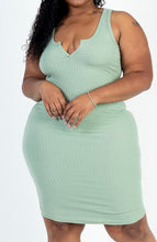 Load image into Gallery viewer, PLUS SIZE NECK TANK MINI DRESS
